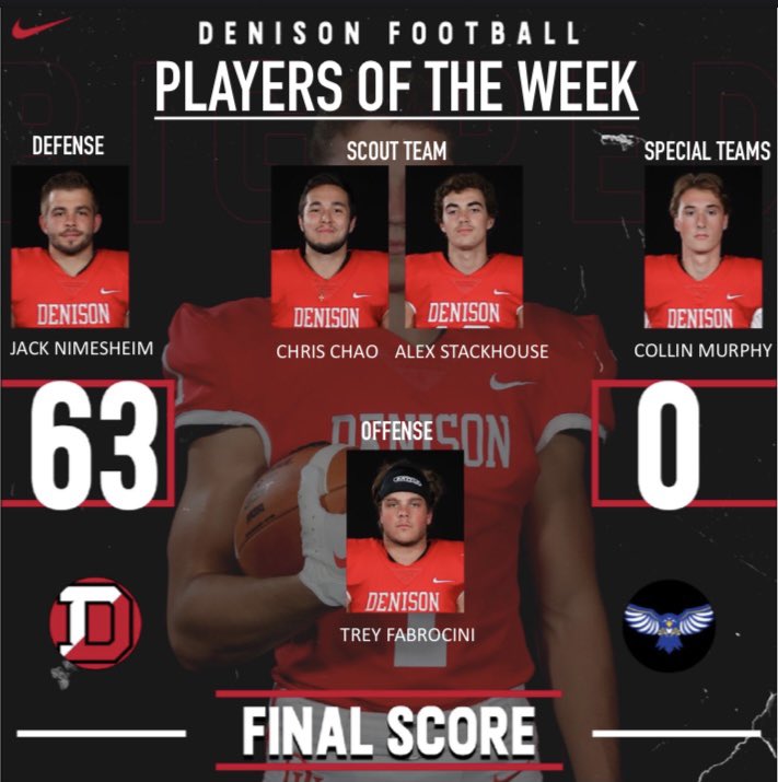 Denison Football on Twitter "RollDENNY ROLLED https//t.co