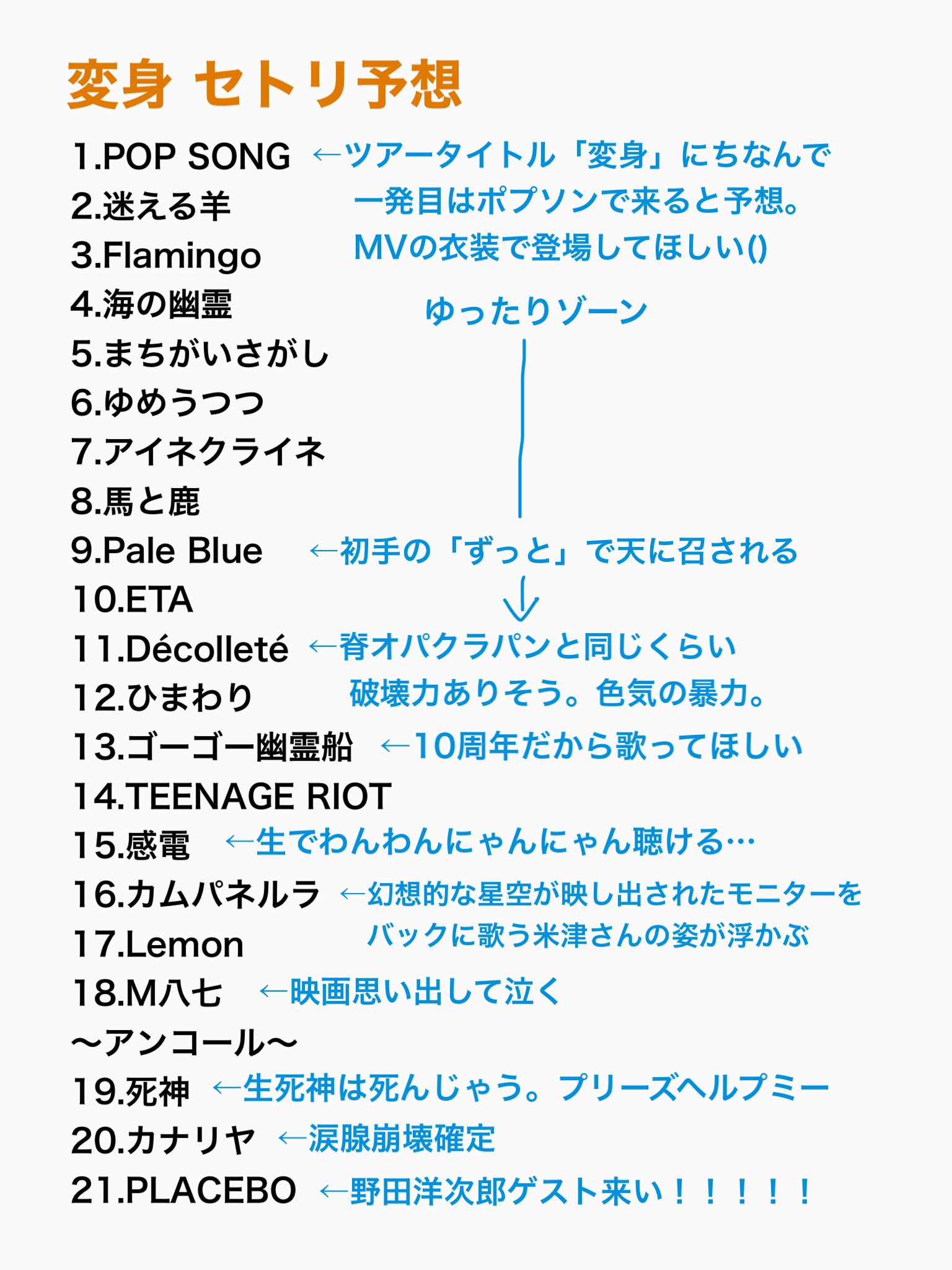 ましゅは変身した 変身セトリ予想 願望 T Co Endwjv2s5d Twitter