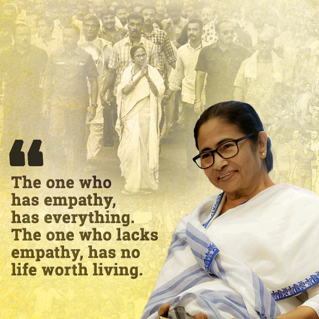 NextPMMamataDi's tweet photo. The one who has empathy has everything.
#DidiForPM #MBQuotes #MamataBanerjee https://t.co/8CTQIODuMp #NextPMMamataDidi