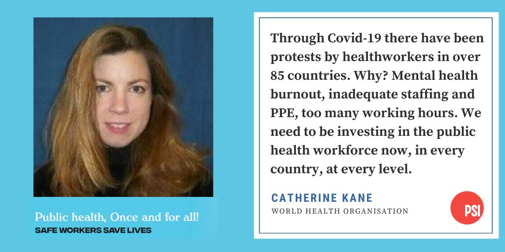 PSIglobalunion's tweet photo. Great contributions coming in from @WHO as part of our Campaigning for Safe and Effective Staffing in Health event!
#SafeWorkersSaveLives
#HealthForAll
https://t.co/41VDA68OZe https://t.co/cgDmiLpiEp