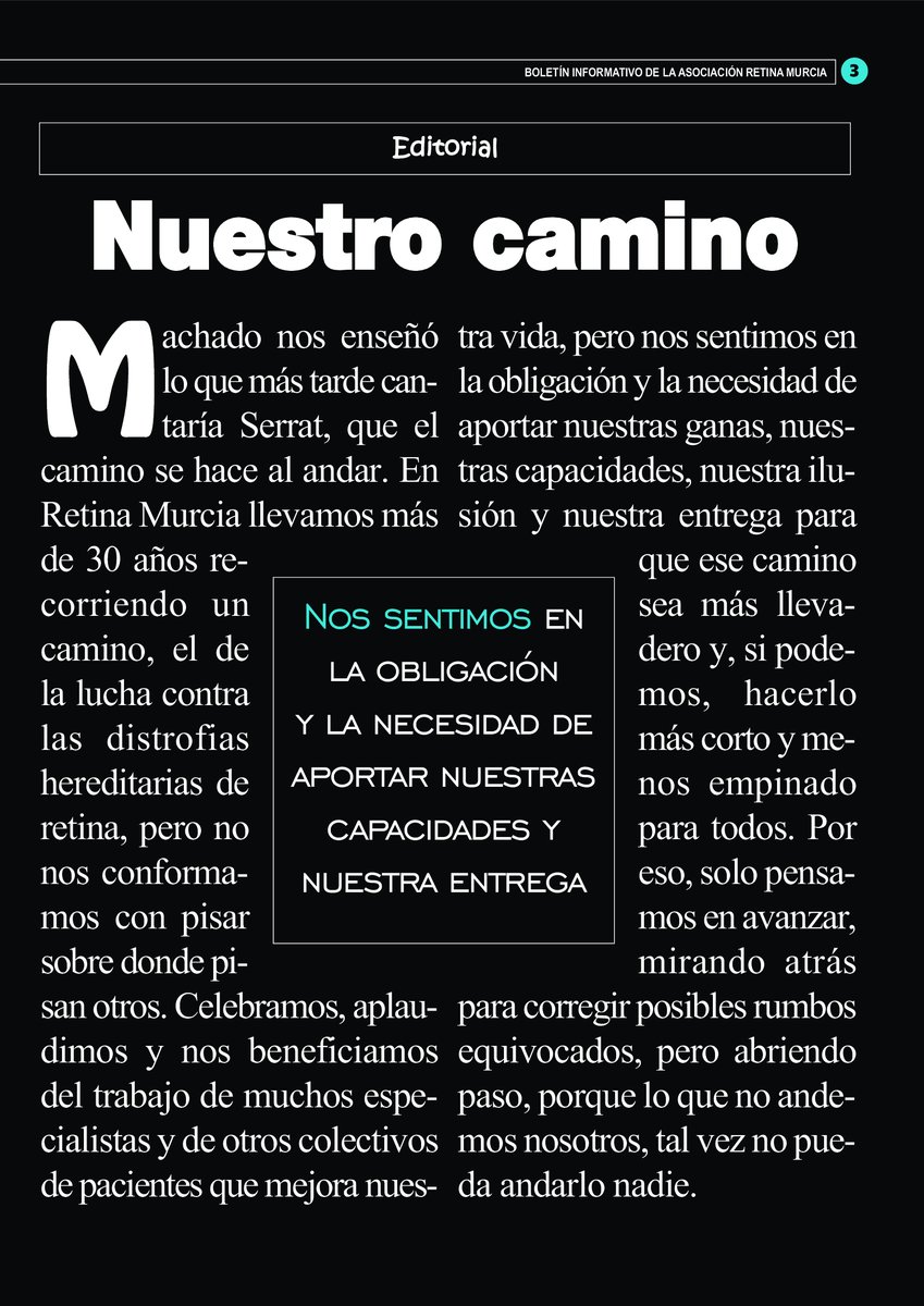 RetinaMurcia's tweet photo. Aportamos nuestra ilusión y entrega en la lucha contra las distrofias hereditarias de retina
#BajaVisión #DHR #sociedadinclusiva #RetinaNews https://t.co/OelMwVxqLa