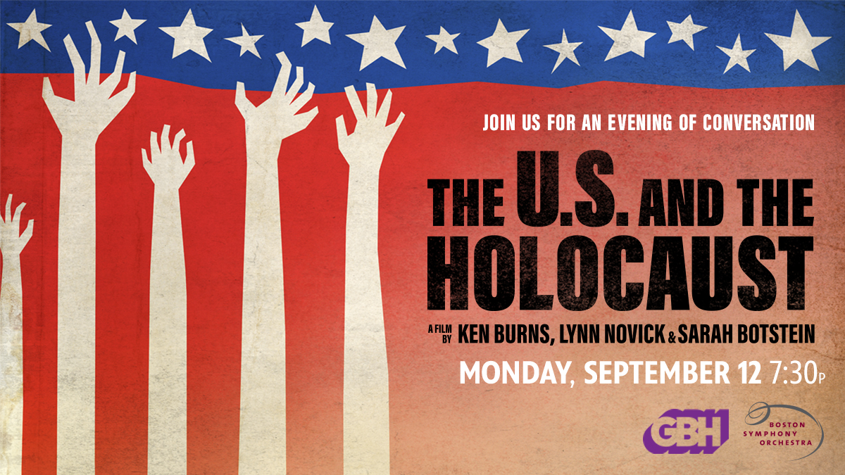 GBH's tweet photo. TONIGHT: Join @KenBurns, @LynnNovick and @sbotstein at @BostonSymphony for a behind-the-lens look at their latest film, "The U.S. and the Holocaust," premiering Sept. 18, 19 &amp; 20 on GBH-2. Moderated by @GBHNews's @PamJohnston.

🎟🔗: https://t.co/oOdlCAb0of https://t.co/O6PZs5clIJ