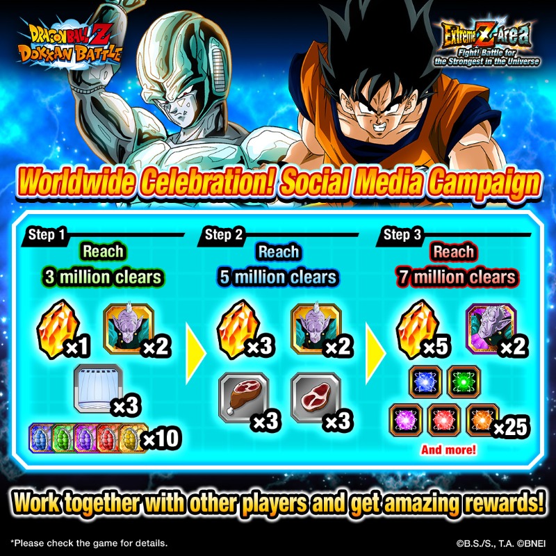 dokkan_global's tweet photo. Worldwide Celebration! Social Media Campaign

Complete the missions and get amazing rewards!

Event Period: 9/13 01:00 - 9/20 00:59 PST (scheduled)

#dokkanbattle #dokkanbattleglobal #dokkan #dragonball https://t.co/qmm84klqi8