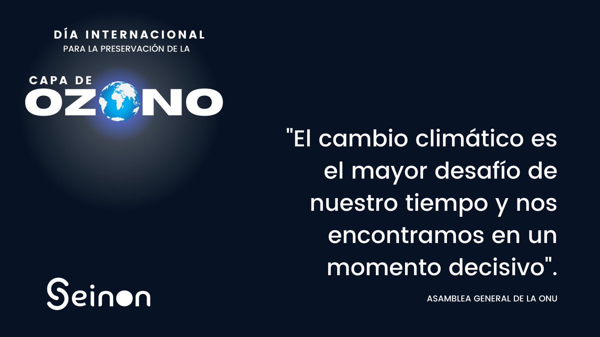 SeinonEnergy's tweet photo. 🌍 Como empresa que ofrece soluciones para ser más eficientes energéticamente, nos sumamos a esta efeméride para proteger nuestro planeta 👇

#capaozono https://t.co/oJbocu3kBL