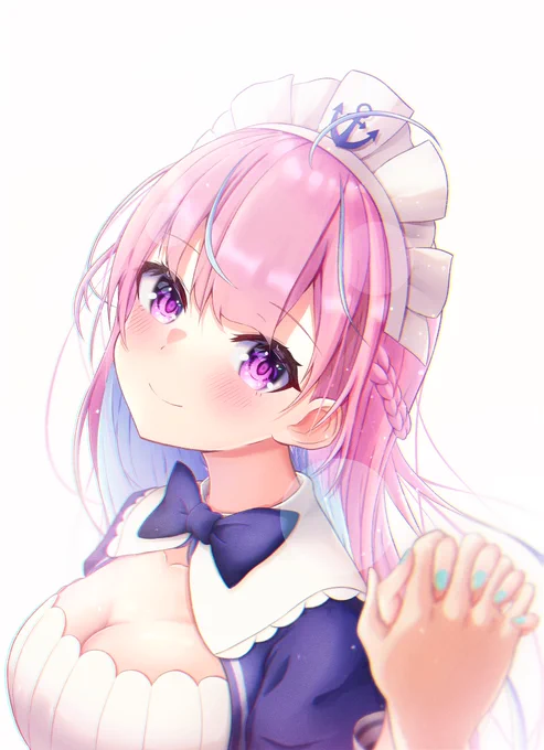 自分の描くあくたん髪の色がどんどんピンクになってく 