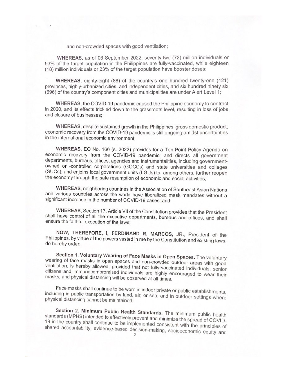 The Philippine Star on Twitter "MARCOS ALLOWS VOLUNTARY USE OF FACE MASKS OUTDOORS President