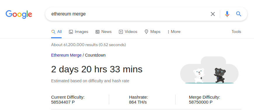 You know you've made it in life when Google adds an Easter-egg for you :) Congrats #Ethereum community, you've achieved something few could.