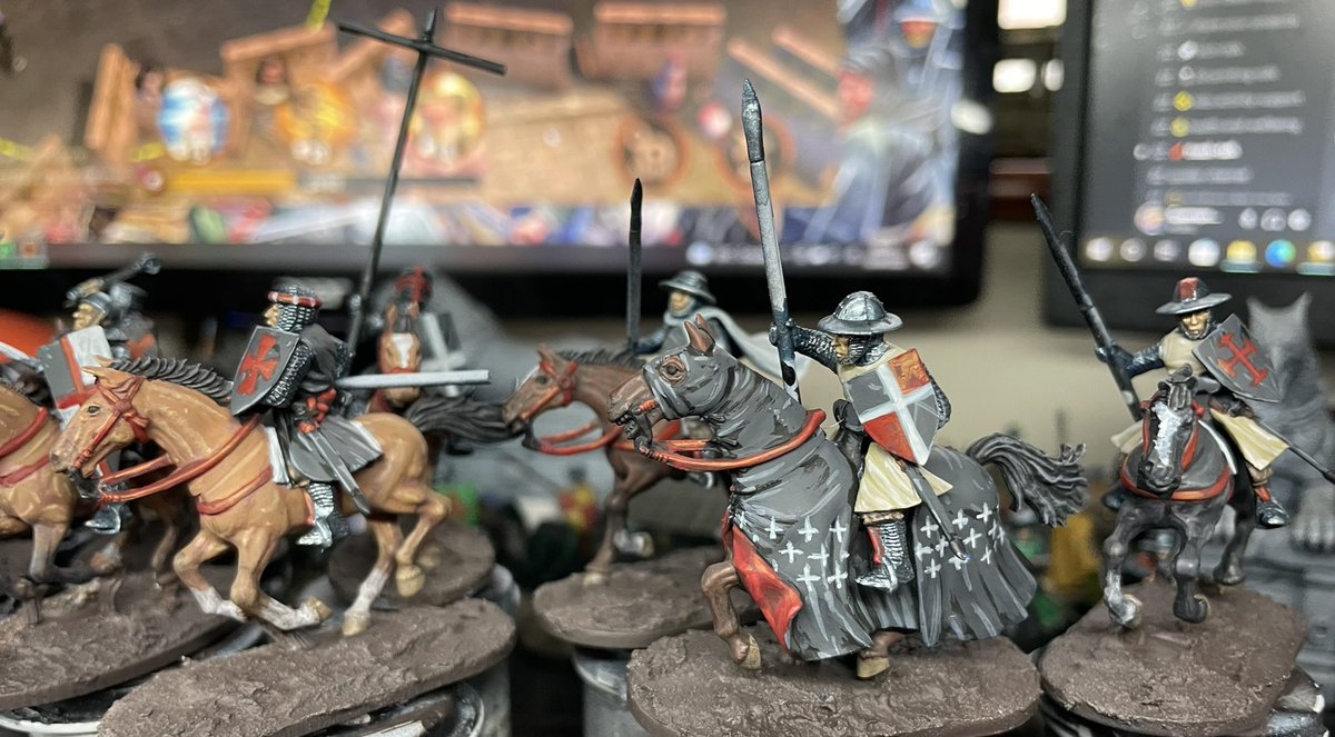 panzerkaput's tweet photo. My force of Christendom, my Milites Christi, are gathering nicely and nearly done. I really hope that I have them all completed today. #thebaronswar #fireforgegame #historicalgamer #fsinspired #conquestgames #warhost #wargamer https://t.co/iXS2zToCSw