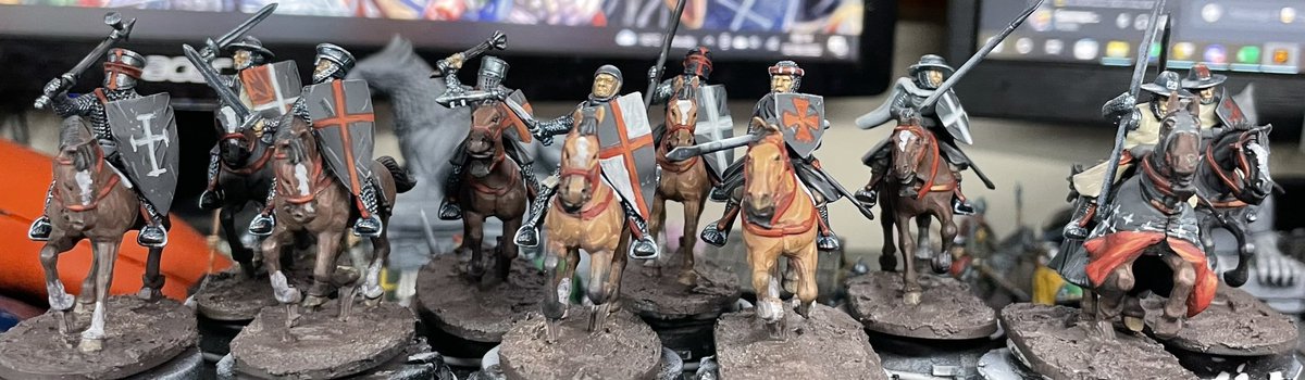 panzerkaput's tweet photo. My force of Christendom, my Milites Christi, are gathering nicely and nearly done. I really hope that I have them all completed today. #thebaronswar #fireforgegame #historicalgamer #fsinspired #conquestgames #warhost #wargamer https://t.co/iXS2zToCSw