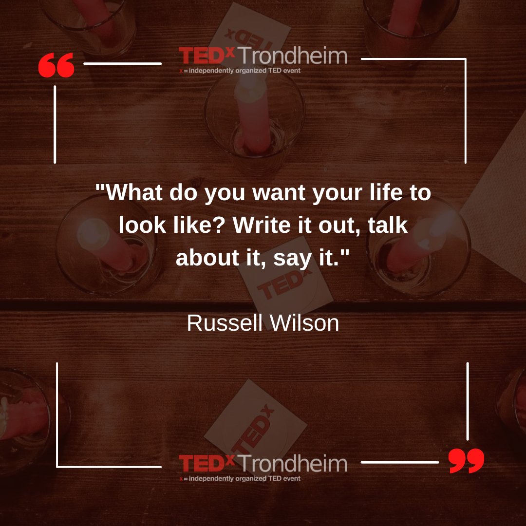 What do you want to achieve? Speak it into existence!
#MondayMotivation
#tedxtrondheim