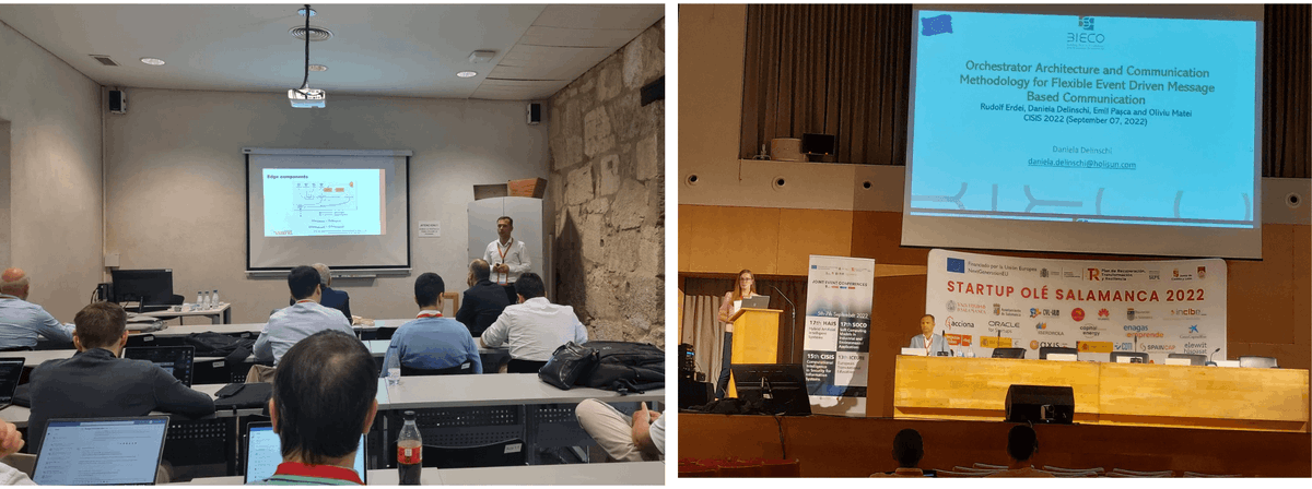 DHolisun's tweet photo. 💡Between 5-7 September 2022, in Salamanca was held the ON-SITE Conference - International Joint Conferences HAIS-SOCO-CISIS-ICEUTE &amp; STARTUP OLÉ and our colleagues Oliviu Matei and Daniela Delinschi have presented two articles.
👉Find out more here: https://t.co/Udwb91LMrH https://t.co/y9qXPY8lGh