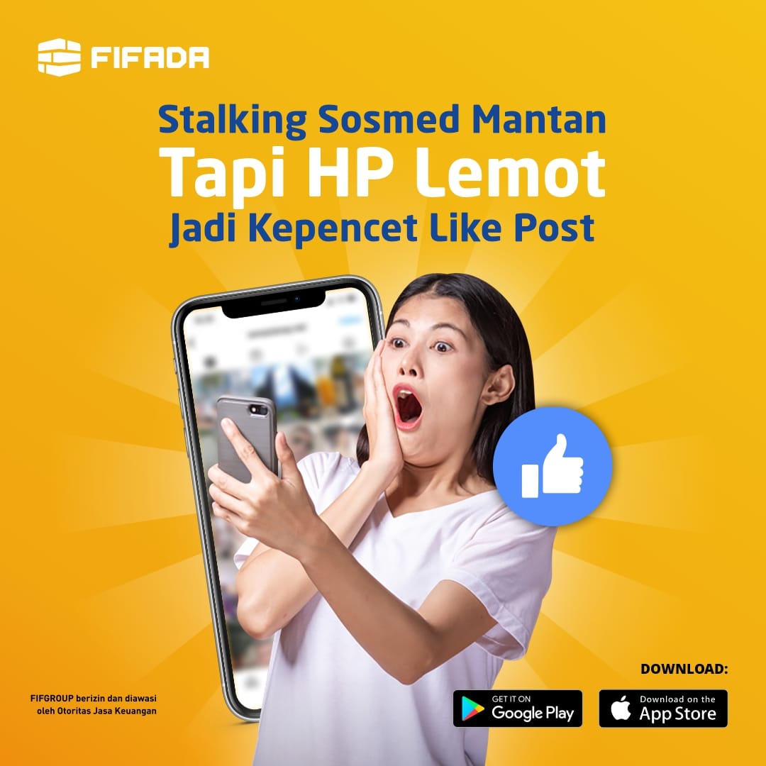fifadaofficial's tweet photo. Siapa nih yang masih gagal move on dari mantannya? Stalking sosmednya tapi hp lemot jadi kepencet like postingan doi yang lama. Waah malu banget dong pastinya kalau sampai kejadian!

Mungkin kamu mesti cari HP baru nih. 

#FIFADA #WujudkanMimpimuSekarang https://t.co/AdHizl0lc3