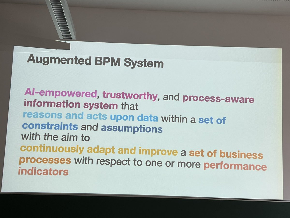Andrea Marrella (@a_marrella) on Twitter photo <a href="/jochendw/">Jochen De Weerdt</a> <a href="/BPMConf/">BPM Conference</a> <a href="/marmont81/">Marco Montali</a> Marco is presenting a comprehensive vision for Augmented BPMS and discussing research challenges that need to be surmounted to realize this vision. <a href="/jochendw/">Jochen De Weerdt</a> <a href="/BPMConf/">BPM Conference</a> <a href="/marmont81/">Marco Montali</a> Marco is presenting a comprehensive vision for Augmented BPMS and discussing research challenges that need to be surmounted to realize this vision.