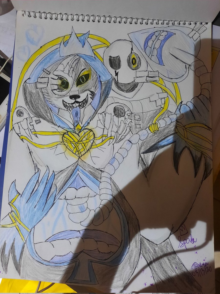 GrimShadow201's tweet photo. Some art that i do a few years back
#KingOfSpades #KingOfChaos #Deltarune #Undertale #WingDingGaster https://t.co/B4T9C5ZBs5