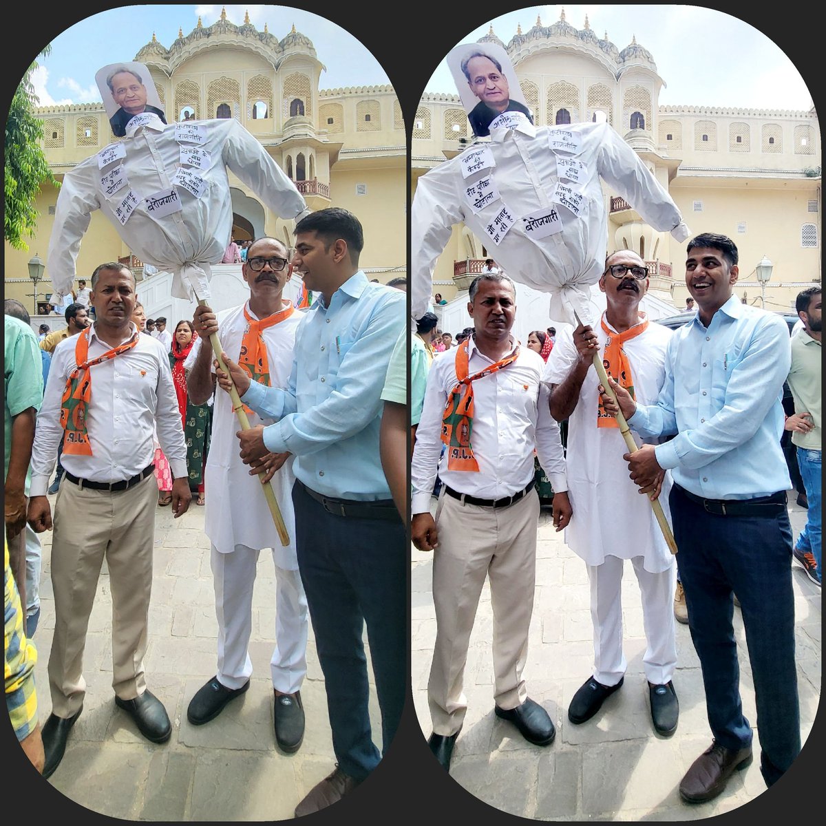 obcjaipur's tweet photo. हेरिटेज जयपुर शहर को कचरा निगम बना के रख दिया है शहर मे  कूड़े के ढेर लगे हुए हैं  कार्रवाई नहीं करने के विरोध में भाजपा जयपुर शहर द्वारा विशाल विरोध प्रदर्शन किया गया बड़ी चौपड़ से निगम हेरिटेज कार्यालय तक विरोध जता कर गहलोत सरकार का पुतला फुक कर विरोध किया
@SharmaRaghavBjp https://t.co/Jf32sGobHJ