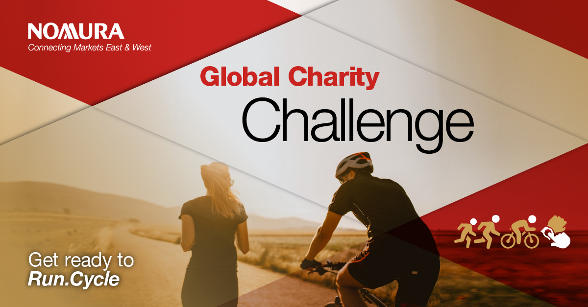 Nomura's tweet photo. We’re thrilled to announce the return of our annual Global #Charity Challenge! Throughout the month, colleagues across the globe will join forces to raise money for our local communities. This year, we’ll continue to support organizations that work towards #qualityeducation.#SDG4 https://t.co/wDBTFoUoiW