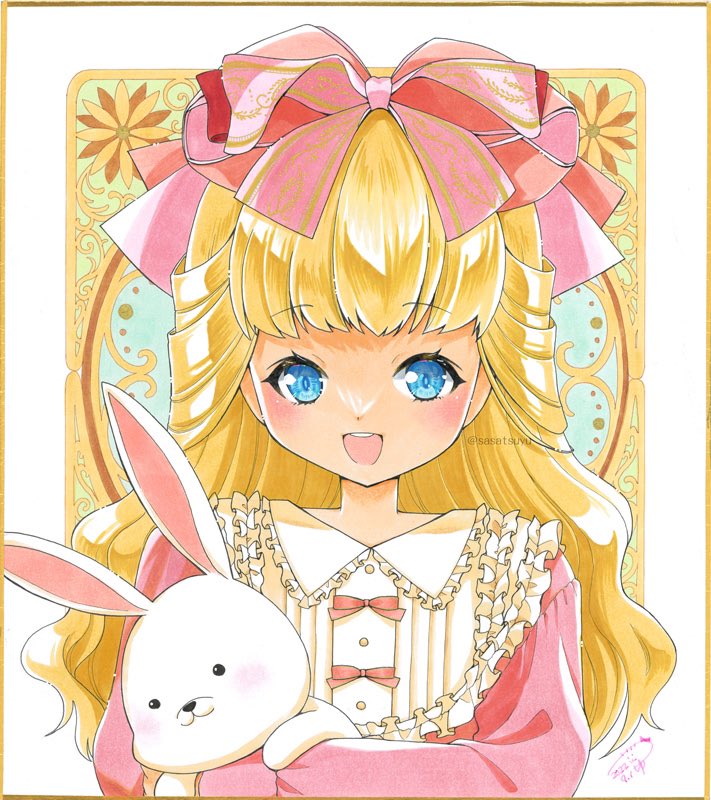 「色紙絵#秋の創作クラスタフォロー祭り#コピック #sns秋の芸術祭2022 」|ささつゆ🦊5/5【COMITIA144】H28b📚5/6【A40】参加のイラスト