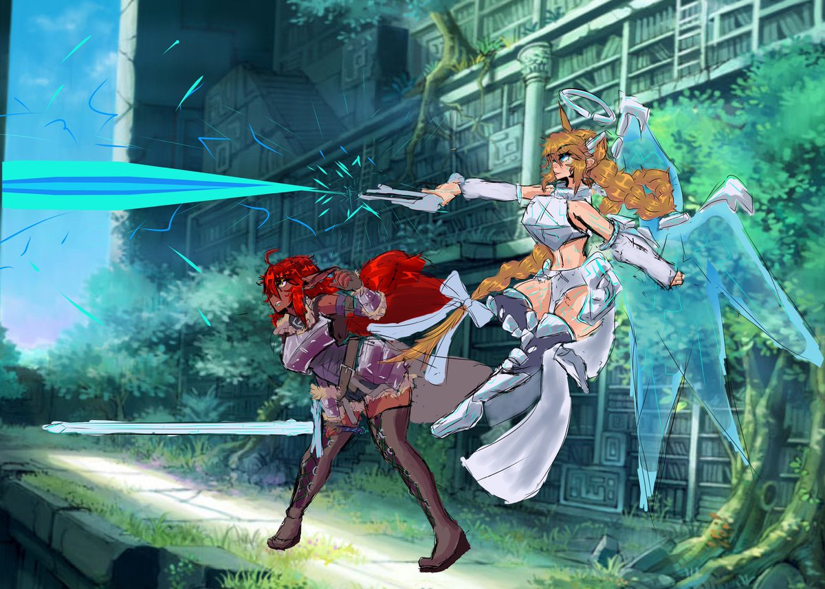 DivineAngelFate's tweet image. New Action awaits!
Mavis and Siri are waiting ((art by and featuring @funstuffuwu ))