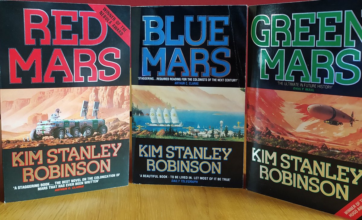 martinianpaul's tweet photo. Pulled these off the shelf for a quick browse. #kimstanleyrobinson #redmars https://t.co/9N7MZHoLQ9