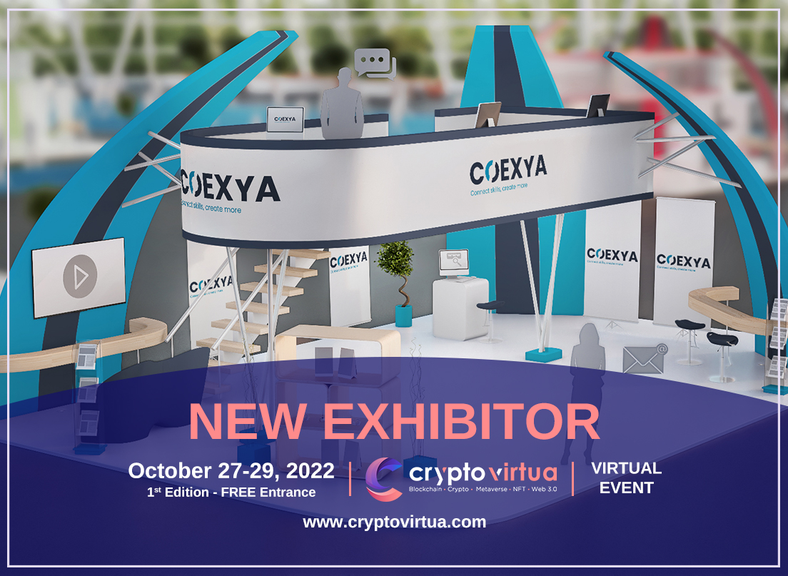 CryptoVirtua's tweet photo. 📢NEW EXHIBITOR at the CRYPTOVIRTUA 2022: @Coexya_group!
Our #virtualevent dedicated to #Blockchain, #Cryptocurrencies, #Metaverse, #NFT &amp; #Web3.

Do not forget to save the date (October 27-29, 2022)!

https://t.co/rsmX5wnBVm
#coexya #exhibitor #collaboration https://t.co/a4T5bdkaLK