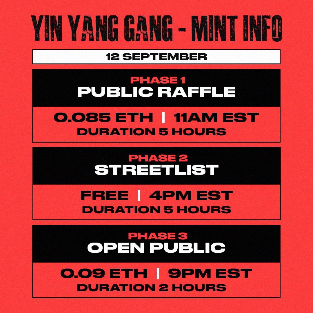 7 hours left until Phase 1. Any interaction will be considered a free YYG airdrop.