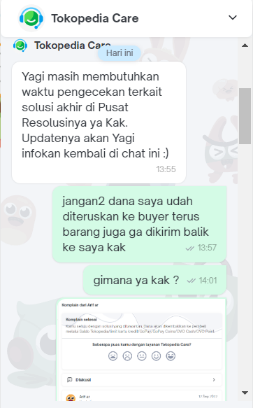 AlfredRJ_'s tweet photo. @tokopedia tolong kak, ini saya lagi masalah tapi cs nya bener2 ga jawab apa2 udah saya tungguin 1 setengah jam https://t.co/5fjEwIUc5L