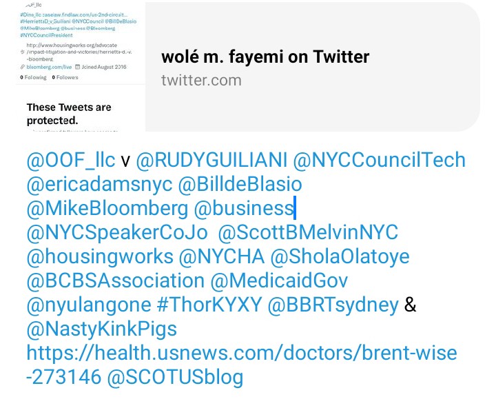 motorious_moto's tweet photo. @OOF_llc v @RUDYGUILIANI @NYCCouncilTech @ericadamsnyc @BilldeBlasio @MikeBloomberg @business @NYCSpeakerCoJo  @ScottBMelvinNYC @housingworks @NYCHA @SholaOlatoye @BCBSAssociation @MedicaidGov @nyulangone #ThorKYXY @BBRTsydney &amp; @NastyKinkPigs https://t.co/EHrhZeJ6Vu @SCOTUSblog https://t.co/OuiQnivBsZ
