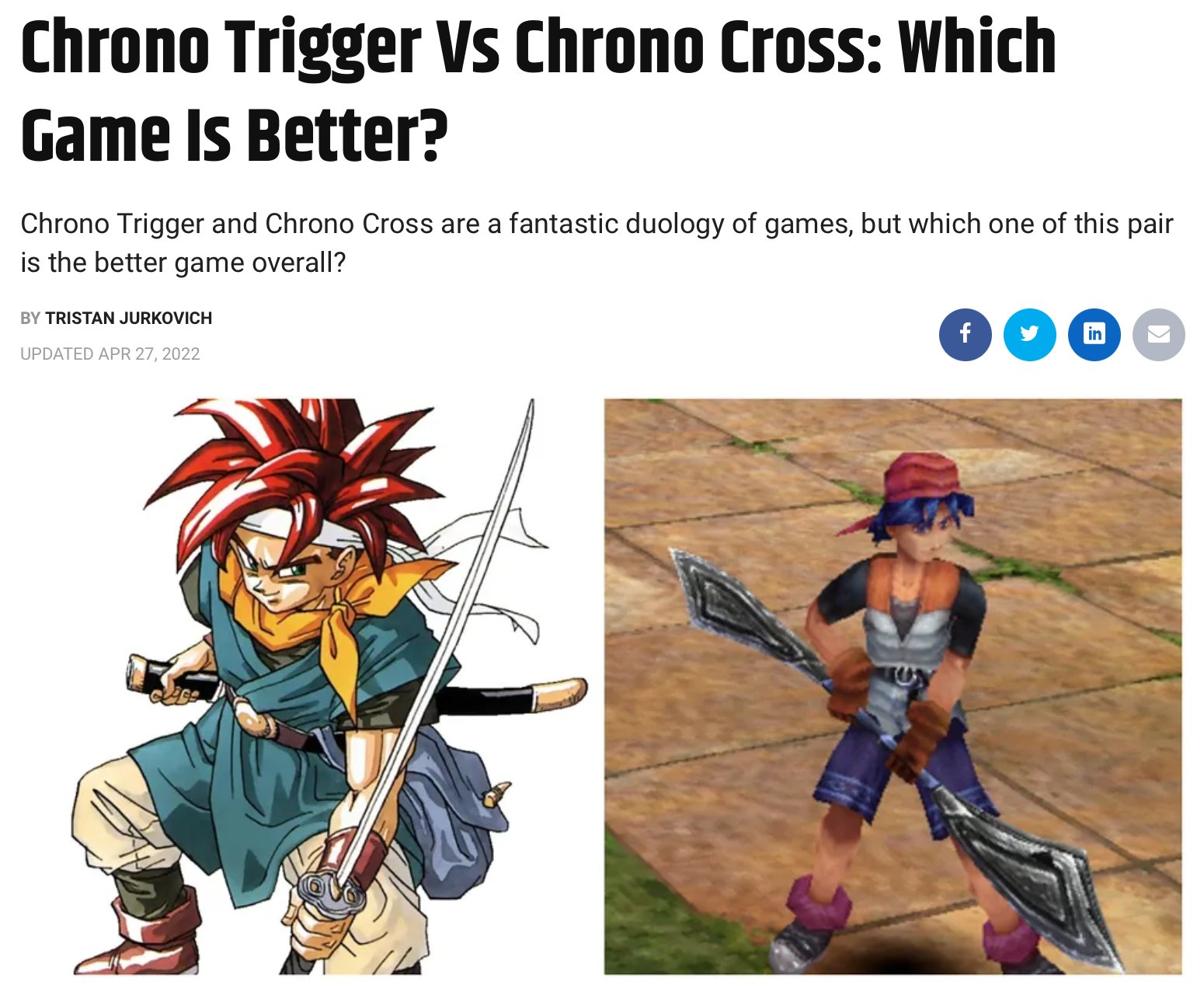 FinalFantasy Peasant on X: So after repeatedly hearing that Chrono Trigger  is one of the best RPG's of all time (do you agree?) Im trying to  understand what Chrono game is available