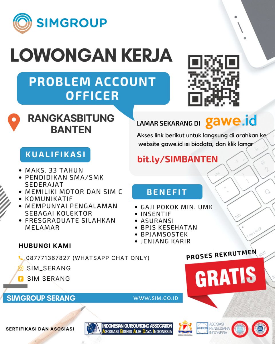 sim_serang's tweet photo. Hai, Jobseekers!

Kami sedang membuka lowongan pekerjaan untuk teman-teman yang ada di Rangkasbitung

Silahkan apply melalui link di bawah atau chat nomor tertera. https://t.co/qTlrZG7le8