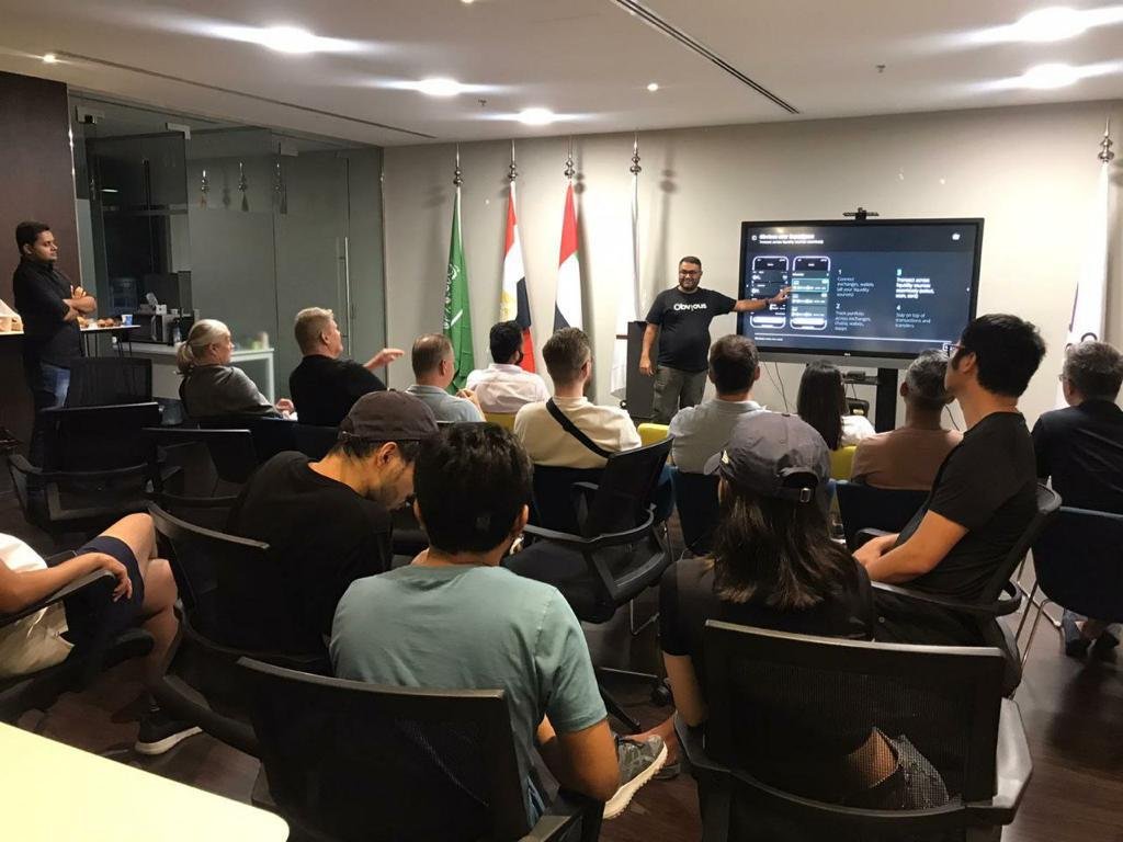 pradeepbv's tweet photo. The web3 community in Dubai is plain awesome. Had an opportunity to showcase @itsobvioustech and got some very good feedback and loads of support.

Greatly reinforced our decision to #buidlthedip and continue to #hodl.

Thanks to Dubai Crypto Coffee Club for facilitating this. 🙏 https://t.co/fEKb8JRxnM