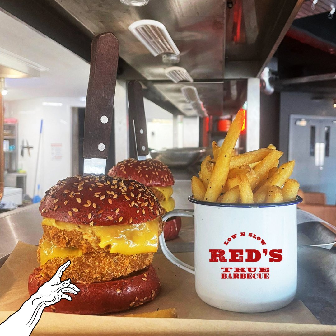 Vegan & Veggie 2-4-1, could you ask for more on a Monday? Why have one Lightning Jack when you can have 2 for the same price!🍔 #BrewDogHull #RedsBBQ #241 #Smashedit #Vegan