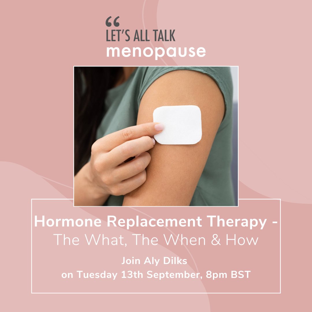 LATMenopause's tweet photo. Tomorrow night on #LetsAllTalk Menopause we’ll be uncovering everything there is to know about #HormoneReplacementTherapy - #HRT

Aly Dilks will be with us to discuss what it is, when you might take it and how it can help with #menopause #symptoms. Sign up https://t.co/VYujM8N6xW https://t.co/uGTU8Ctvax