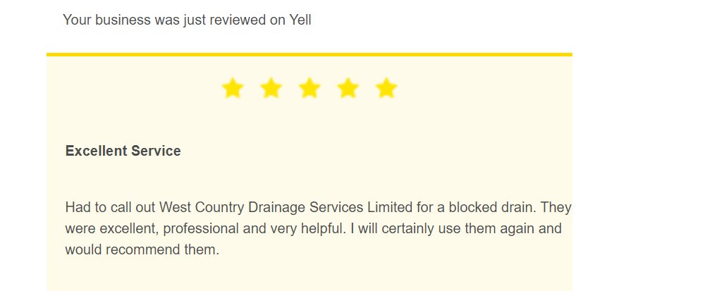 What a lovely review to wake up to on a Monday morning!! It sets the tone for the rest of the week! Very proud to have such lovely customers and honoured to be able to provide a good service to our local Bridgwater residents with their drainage requirements.