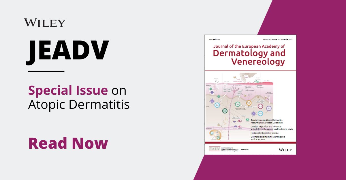 Missing #EADVCONGRESS? This might help. Read the JEADV Special Issue on Atopic Dermatitis. Available here: ow.ly/Zt9S50KGy71 @TheJEADV @eadv