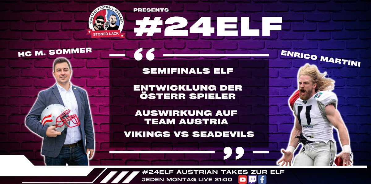 StonedLack's tweet photo. Heute in #24ELF ab 21:00 Uhr
#TeamAustria HC Max Sommer
Vorher schon ein wenig Zeit?
ab ca. 20:40 reden wir übers Nationalteam & kommende Aufgaben
https://t.co/yE2ZOVoIhq
#elf2022 #BDRatVIK #RAIatHSD #ranELF #puls24 @viennavikings @swarcoraiders #ELFchampionship #ELF https://t.co/EmZ5qEyXiA