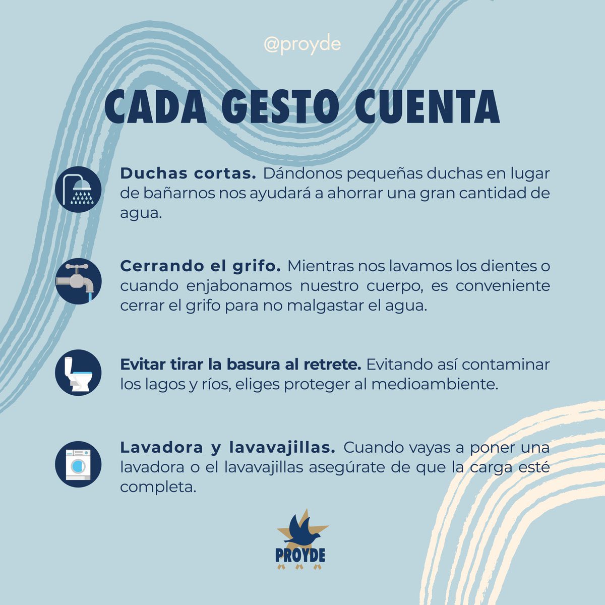 PROYDE_Gal's tweet photo. CAMPAÑA 2022-2023 | Hoy, te presentamos la campaña de sensibilización para el curso 2022/23: #ElAguaSuciaNoPuedeLavarse 💧El #ODS6 busca garantizar la disponibilidad y gestión sostenible del #agua y el saneamiento para todas las personas.  #proyde #agenda2030 #EpD @proyde https://t.co/17pllFlxKd