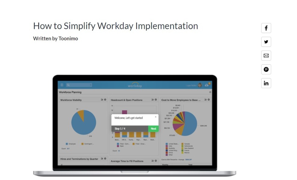 #Workday is one of the popular solutions for financial and human capital management. Do you want to learn more about ways to simplify the implementation of Workday in your organization? Click the link below
lnkd.in/dkwVP35U

#management #userexperience #uiux #toonimo