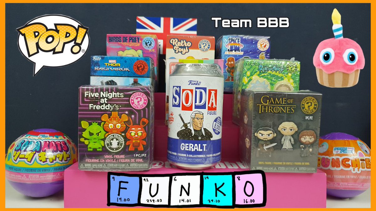 TeamBBB123's tweet photo. FUNKO POP FIGURES UNBOXING SPECIAL
https://t.co/dvbD1IZ9eM
Lets open all these up and see who awaits us inside!
#funko #funkopop #popfigure #mysteryminis #pakapaka #funkosoda #gameofthrones #rickandmorty #fnaf #spacejam #thewitcher #thorfunko @funko @FunkoEurope https://t.co/ynluMGeQ7Q