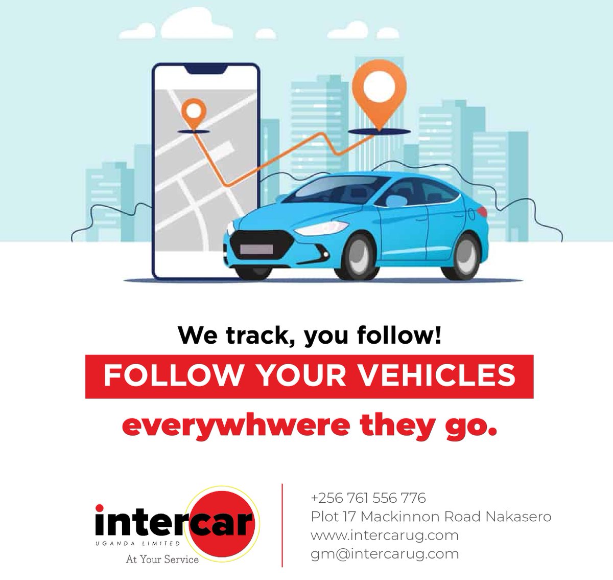 IntercarUganda's tweet photo. With fuel prices rising by the day, every movement your vehicles make should count.

Control unnecessary trips with our vehicle tracking technology!

Reach us on 0704789803/0392880190 

#OperationalLease #CarRentalService https://t.co/CBghn7xC0L