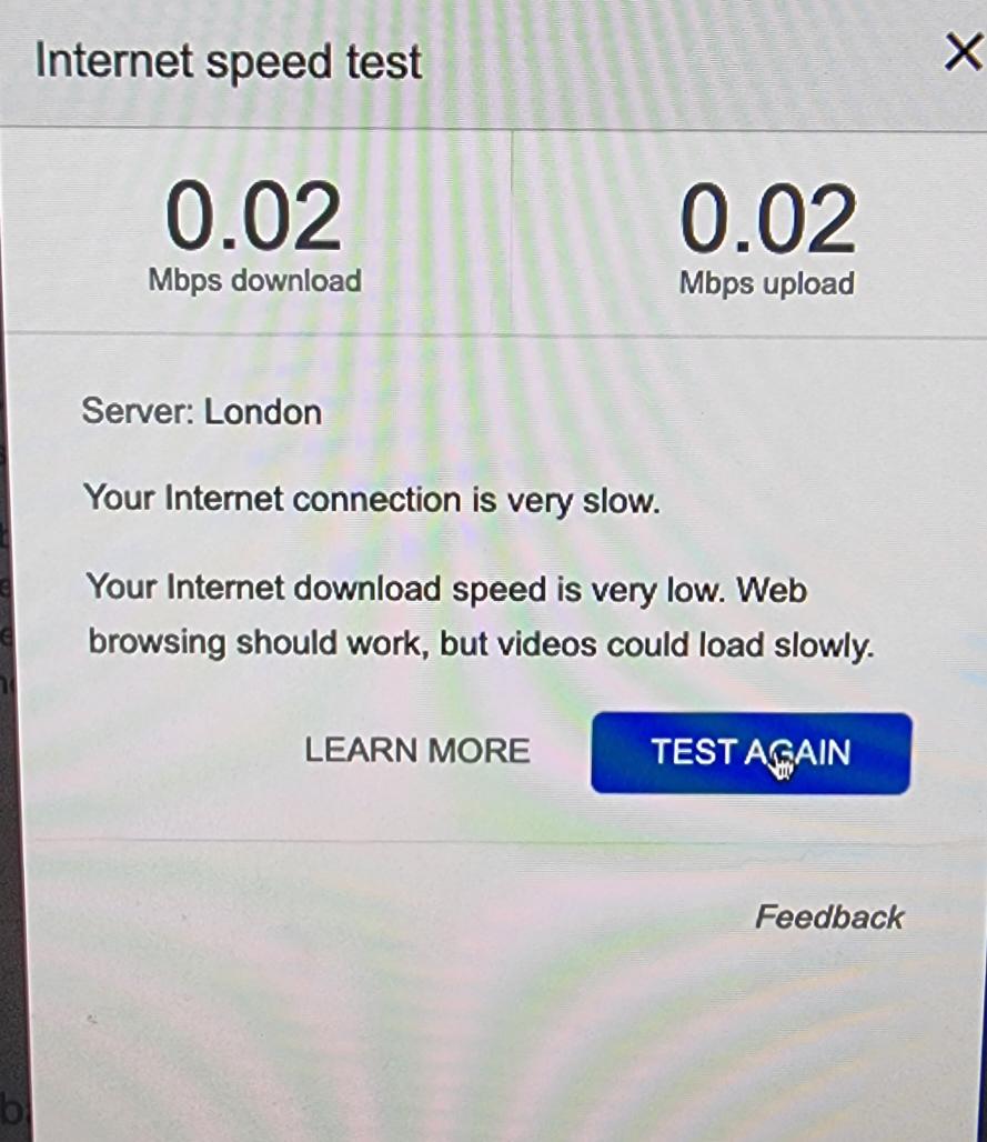 robbiep13's tweet photo. @virginmedia well last week was bad . But this week you have excelled yourself on Internet speeds . 16x faster than BT and sky . How slow must those providers be..... this was after I sent a 50ft cable out of the bedroom window down the front of the house in the downstairs window https://t.co/rCNxnUES2A