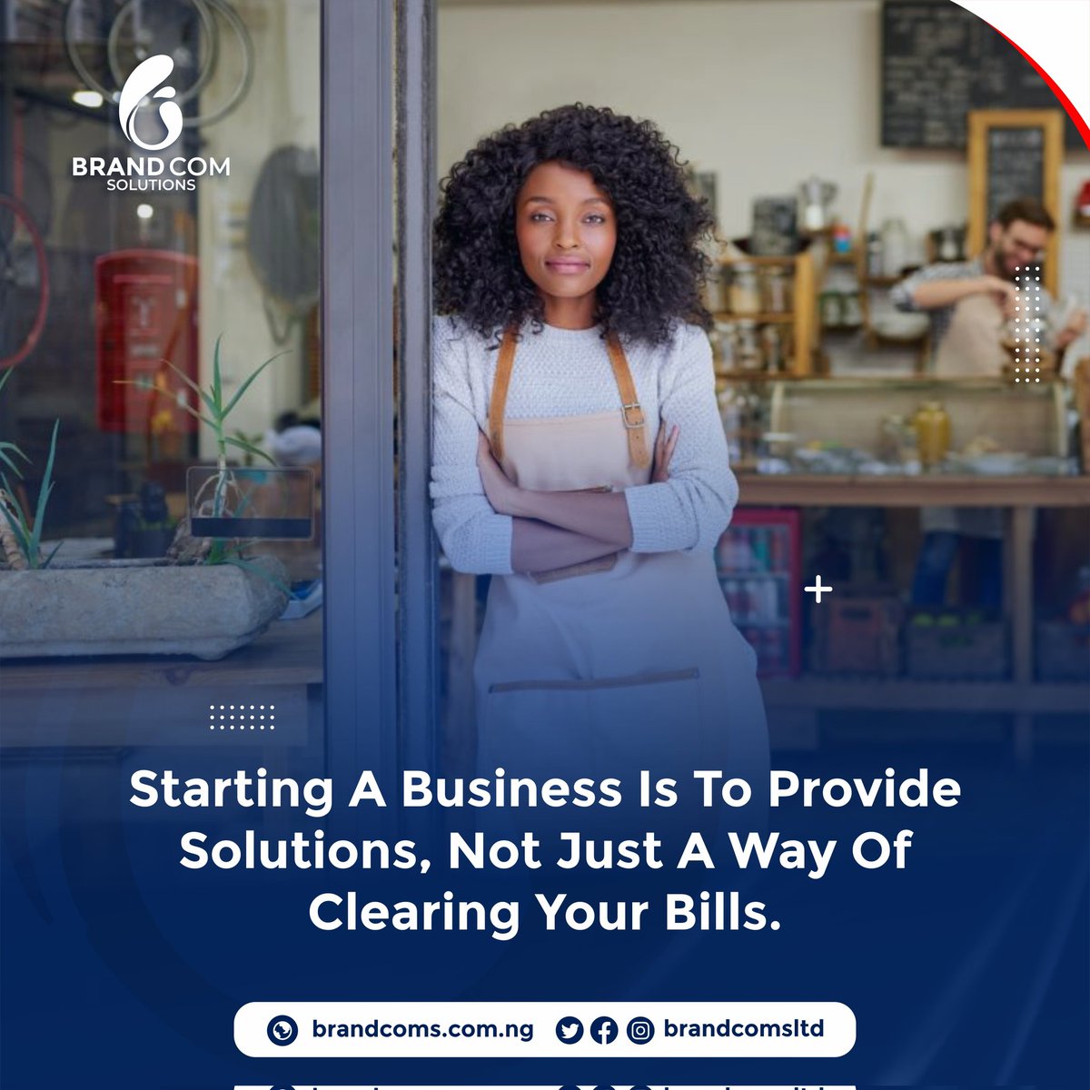 brandcomsltd's tweet image. Starting a business is to provide solutions, not just a way of clearing your bills.

As a business owner, you must care about how your business would add value.

#addvalue #providesolutions #Brandcoms #Brand #mondaymood #monday #mondaymotivation #awareness