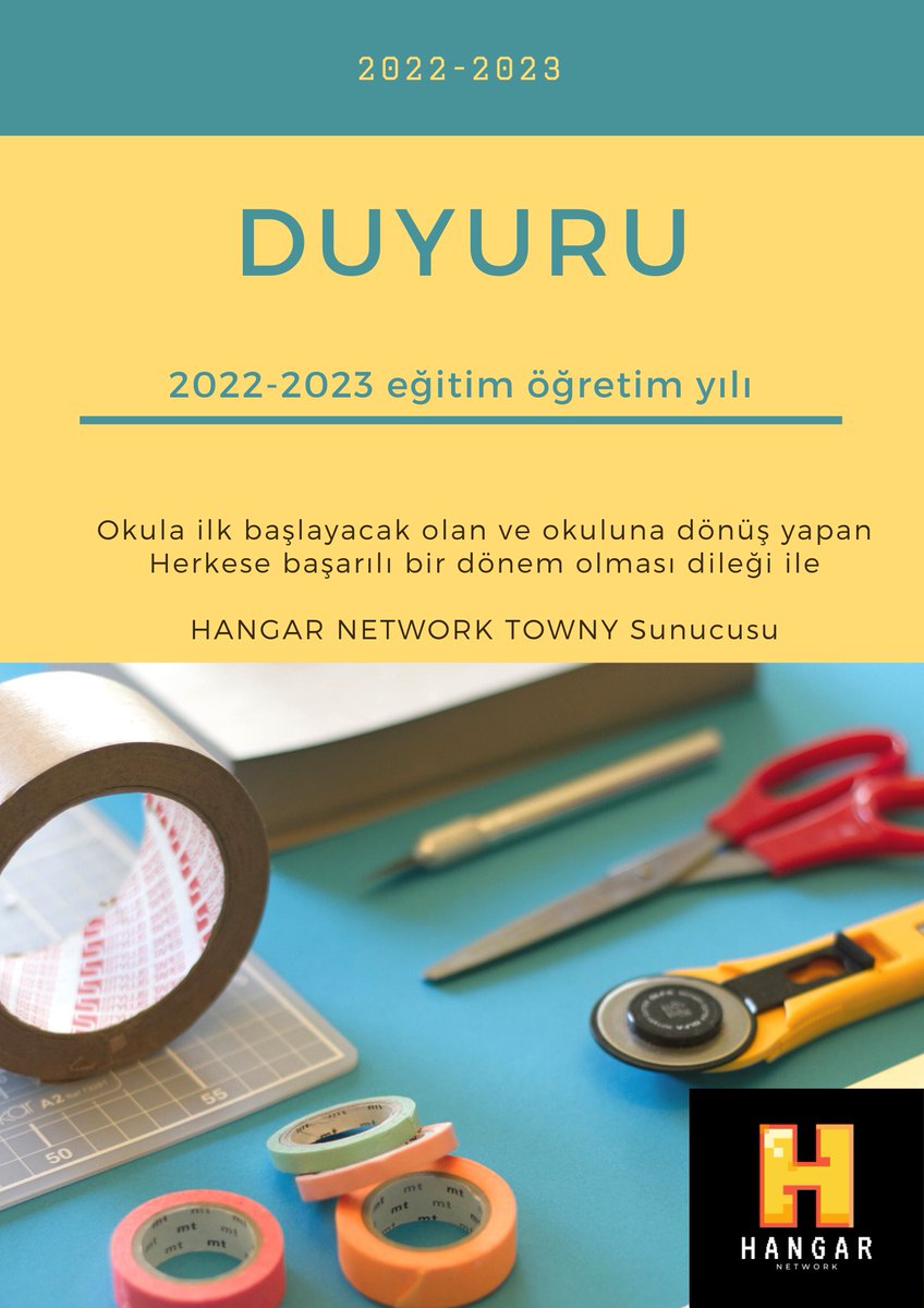 HangarNetwork's tweet photo. 2022- 2023 eğitim öğretim yılı tüm Öğrencilerimizin başarılı olması ve Ülkemize kazandırılması dileği ile
#okullaracılıyor 
#TikTokviral 
#TikTok https://t.co/FZqL3SW9vv