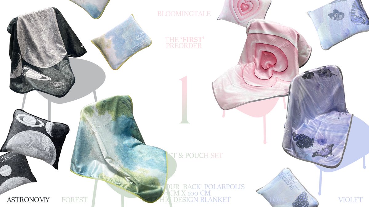 bloomingtale's tweet photo. #RT이벤트 [파우치+담요 세트 사전 예약 안내] 9월 12일 늦은 밤 10시부터 14일 늦은 밤 11:59시까지 사전예약을 시작합니다🤍 제작 기간은 3주입니다🤍 RT 추첨 두 분께 원하시는 담요를 보내드려요🤍 https://t.co/a3OMSXt33S