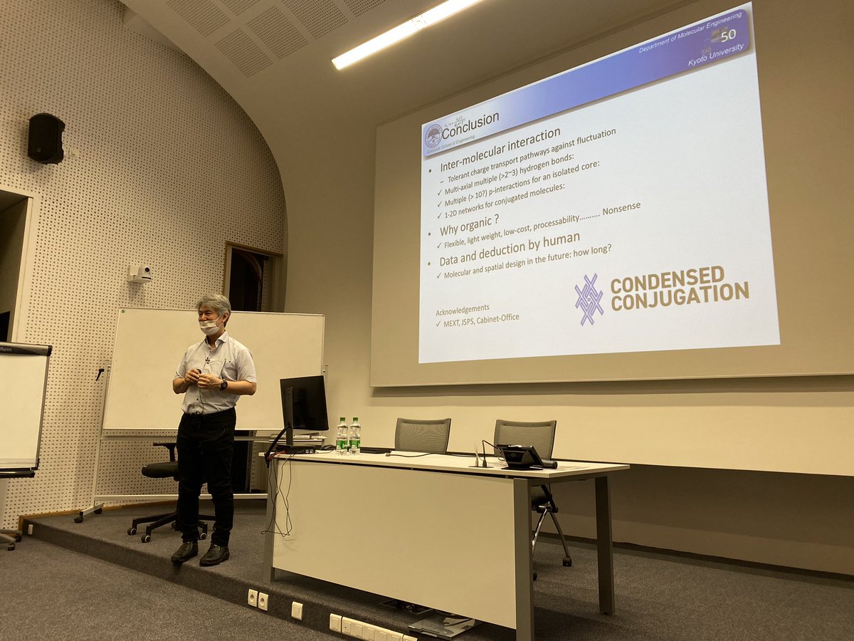Amparo RuizCarretero (@ampowerflower) on Twitter photo Our first speaker of the #USIAS symposium on <a href="/CConjugation/">Condensed Conjugation</a> @CharlesSadron is Prof. Shu Seki from <a href="/KyotoU_News/">Kyoto University</a> we are learning a lot on microwave conductivity techniques and future directions on electronic conjugation Our first speaker of the #USIAS symposium on <a href="/CConjugation/">Condensed Conjugation</a> @CharlesSadron is Prof. Shu Seki from <a href="/KyotoU_News/">Kyoto University</a> we are learning a lot on microwave conductivity techniques and future directions on electronic conjugation
