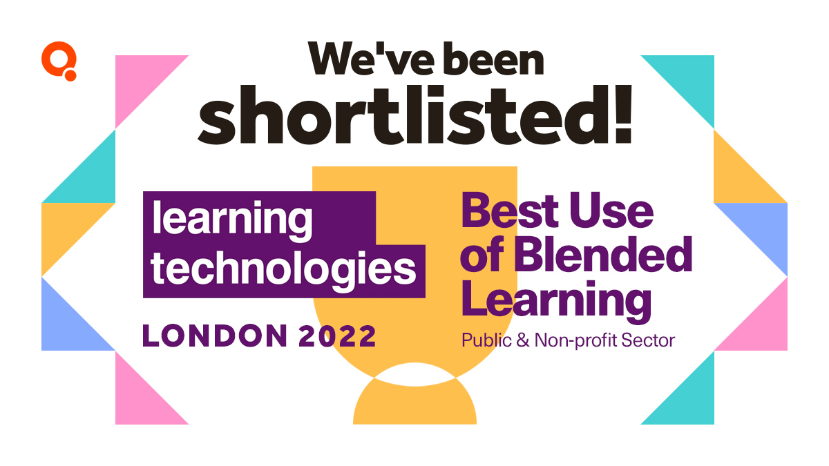 The shortlist results are out! 🌟

We're delighted to be on the shortlist for the Learning Technologies Awards 2022 in the 'Best Use of Blended Learning - Public & Non-Profit Sector' category 🎉

Fingers crossed for the final results in November!

#Learning #LT22Awards