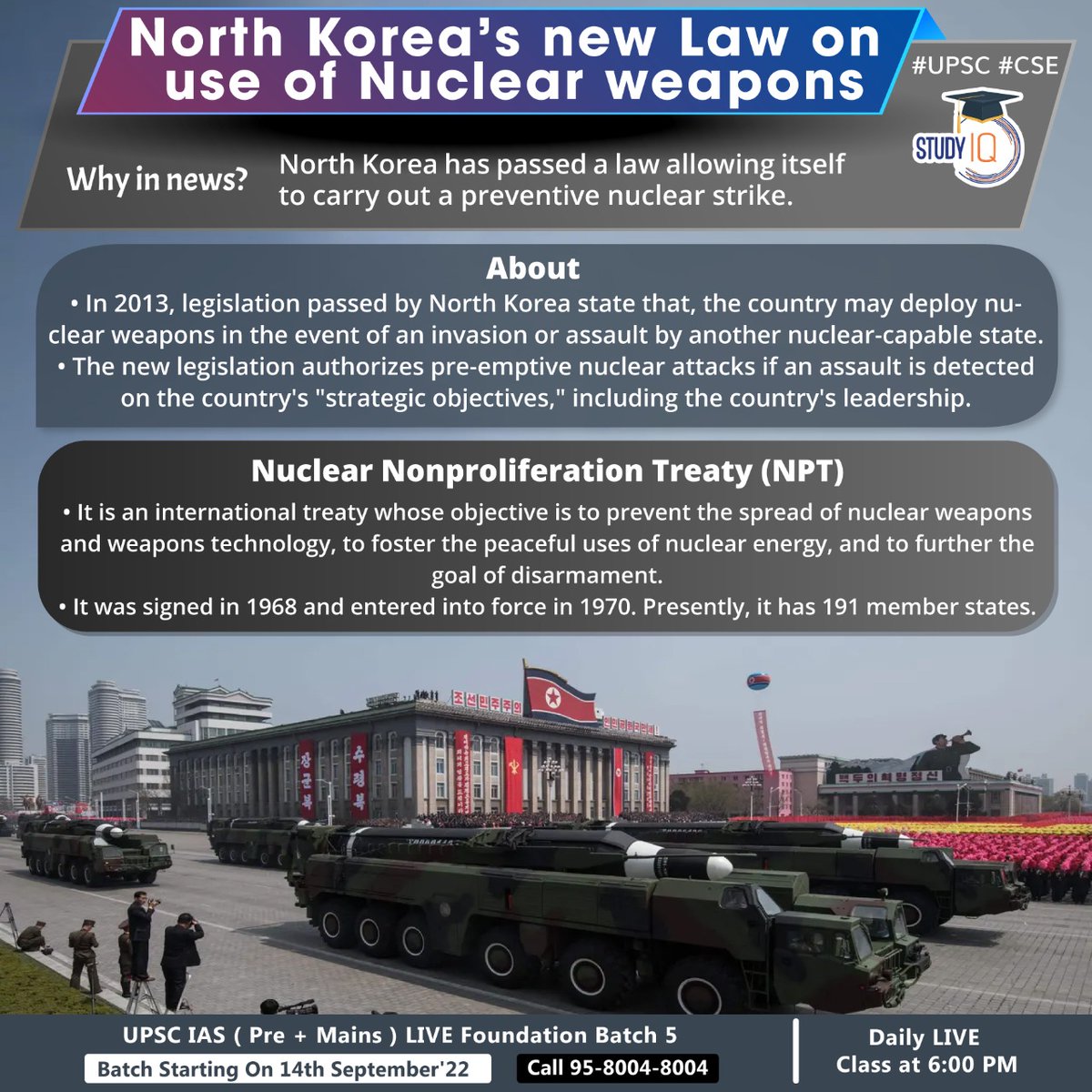 Newspoket's tweet photo. #North Korea's #New #Law On Use Of #Nuclear #Weapons

#whyinnews #northkoreas #korea #newlaw #nuculearweapons #nuclearweaponsuse #nuclearstrike #nuclearnonproliferationtreaty #npt #country #nuclearcapablestate #strategicobjectives #countryleadership #weaponstechnology #goals https://t.co/Eu6jwGFfyf