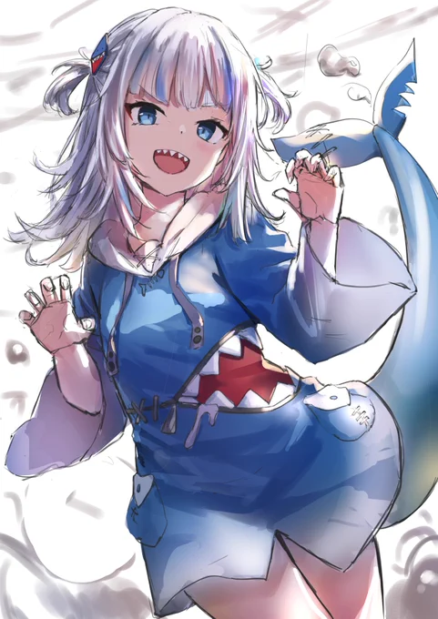 ぐらふ画#gawrgura #gawrt #hololive #ラフ画 