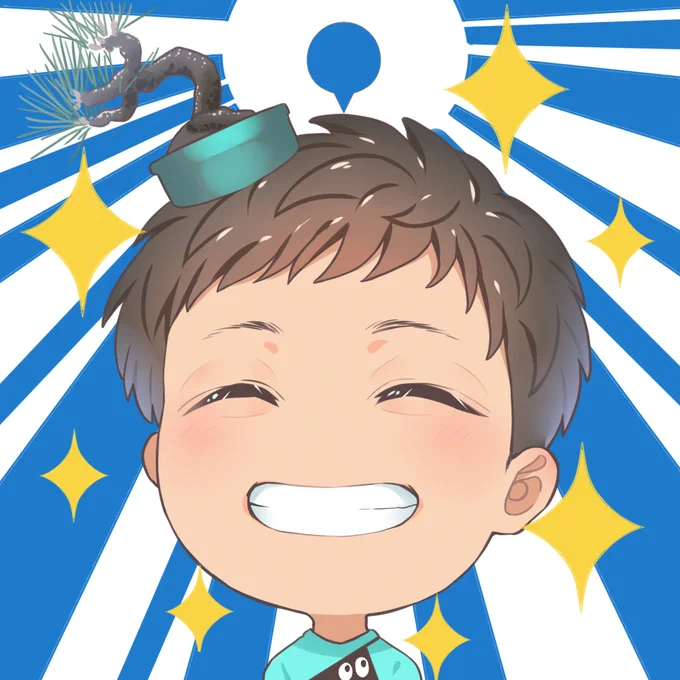 さとけんさん()に盆栽を乗せたくなって、出来心で描いてしました!ありがとうございます!お仕事します! 