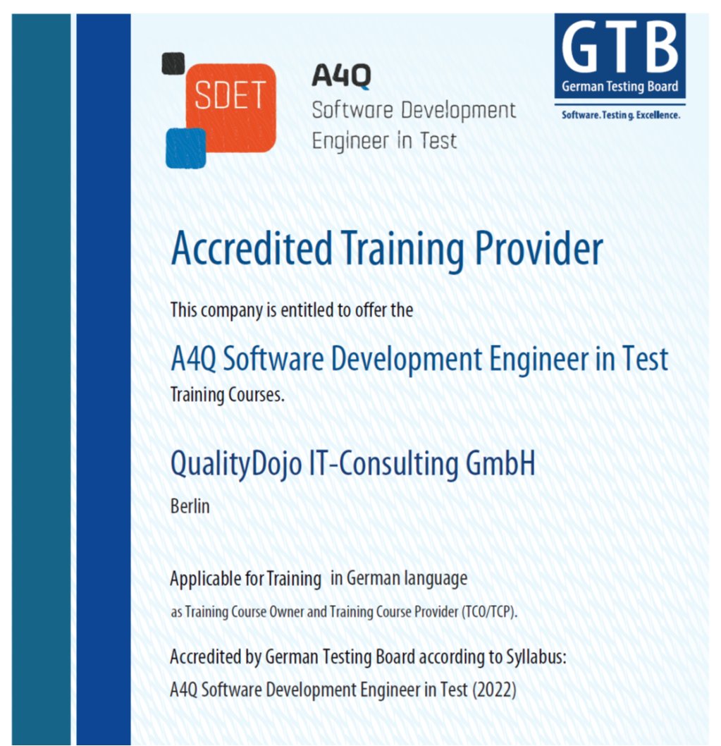 qualitydojo's tweet photo. Wir haben gute Neuigkeiten! 2 neue Seminare sind ab sofort buchbar: „ISTQB Certified Tester (Advanced Level) - Test Analyst“ &amp; „A4Q Software Development Engineer in Test (Foundation Level)“ https://t.co/TzvuHDlxD8

#ISTQB #TestAnalyst #A4Q #SoftwareDevelopmentEngineerinTest #GTB https://t.co/FIqCxkPshA
