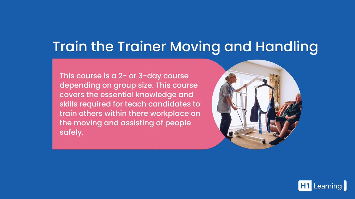 learning_h1's tweet photo. H1 Learning can provide Train the Trainer Moving and Handling training face-to-face

If you're interested, visit our website and submit a request to be trained today!

#H1Learning #H1Family #H1Healthcare #H1Group #Training #HealthcareTraining #TrainingProvider #HealthcareIndustry https://t.co/GWW2IeRgea